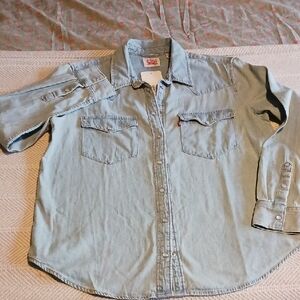 Levi's Light Blue Snap Down Shirt